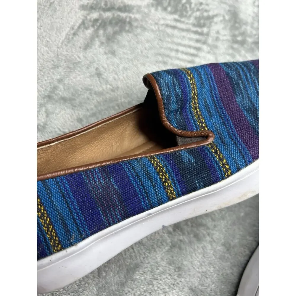 Teysha Midnight‎ Adventure Slip On Aztec Print Sneaker Handwoven Upper Size 38